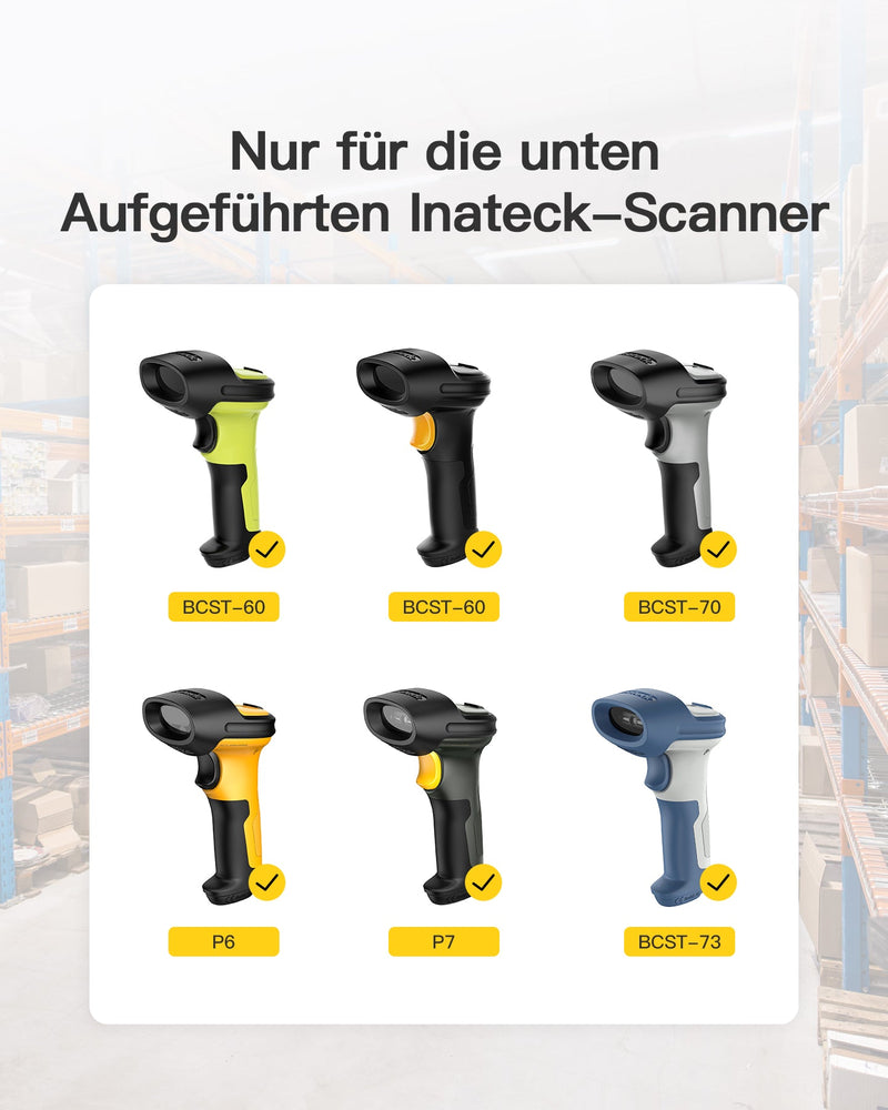 Barcode Scanner Ladestation, Geeignet BCST-60, BCST-70, BCST-73, P6 und P7 - Inateck Office DE