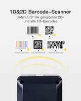 BCST-81 1D/2D Barcodescanner, QR Code Scanner omnidirektionaler - Inateck Office DE