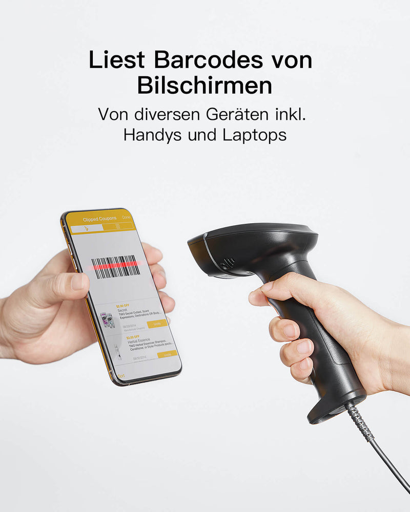 Officelab BS02004 1D Barcodescanner, Bildschirmscannen - Inateck Office DE