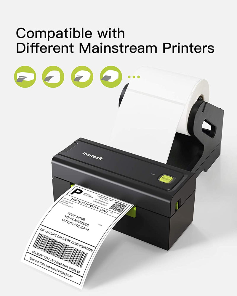 Thermopapier Versandetiketten, 4 × 6 Zoll (100 mm × 150 mm), Wasserfester Versandaufkleber, BPA/BPS-frei, 300 Stück pro Rolle × 2 Rollen, TP02001-2 - Inateck Official DE