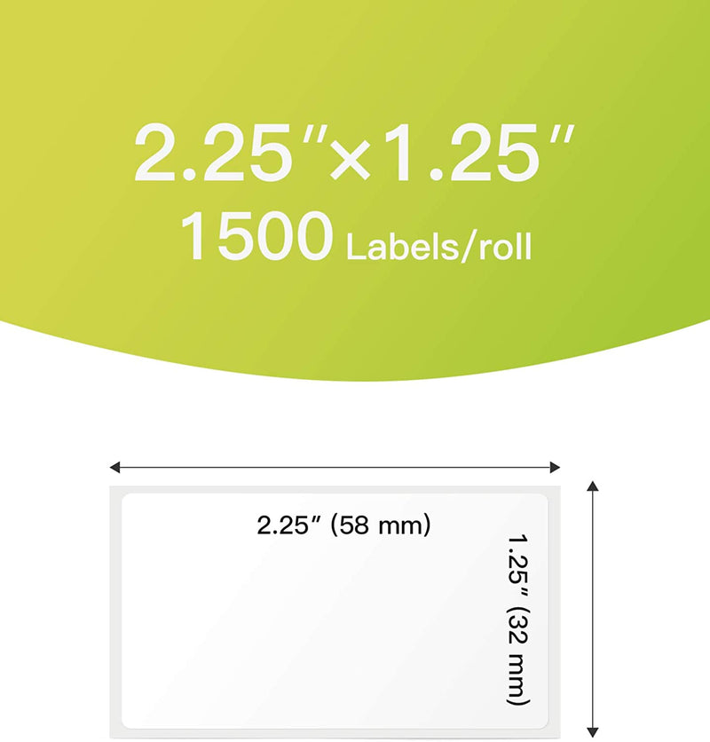 Selbstklebend Etiketten 6 x 3 cm, Adressetiketten, Haushaltsetiketten, BPA/BPS-frei, 1500 Etiketten × 6 Rollen TP02002-6 - Inateck Official DE