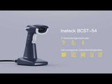 BCST-54 1D/2D Barcodescanner, Bluetooth 5.0, 2.4Ghz Intelligente Station, Bildschirm-Scannen