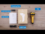 P6 1D Barcodescanner mit 2.4GHz, kabellos bis 60m, 2600mAh-Akku