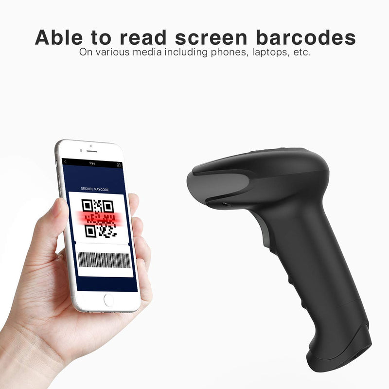 Barcodescanner für 2D-Codes mit USB-Kabel, auch zum Displayscannen - BS02001 - Inateck Official DE