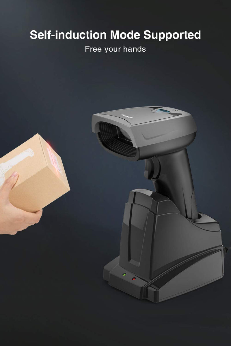 BS01001 1D/2D Barcodescanner, kabellos, Bluetooth, Displayscannen, mit intelligenter Basisstation - Inateck Official DE